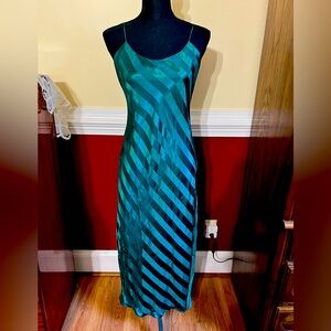 Vtg Nightgown Victorias Secret 80s Satin Maxi Slip Dress.